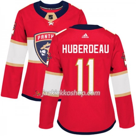 Nainen NHL Florida Panthers Pelipaita Jonathan Huberdeau 11 Adidas 2017-2018 Punainen Authentic